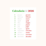 2026 イタリーカレンダー (A3)