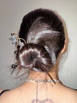 Black goth butterfly ornamental hairpin_1