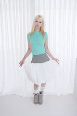 STRIPE COLORED FLARE SKIRT