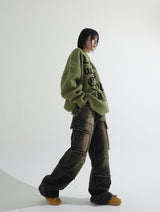 Franken cargo denim pants