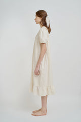 ULLALA PAJAMA Bella Short-sleeve One-piece Cream[24149WOSXN]