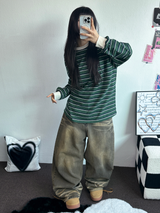 MUD CAT ウォッシングバルーンデニムパンツ 🤎🧸