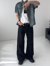 UO Washed Semi-Bootcut Flare Denim Pants