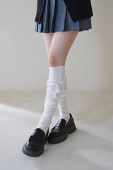 cross ribbon high socks