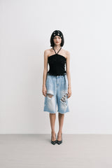 ニットトップ (black)