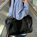 office shoulder cross-bag [Black color]