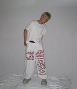Lettering Eyelet Sweatpants(3c)