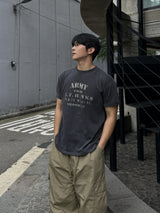 Army pigment dyeing short sleeve t-shirt