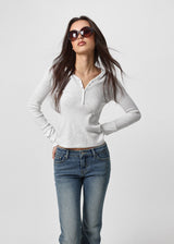 [B-BASIC] Waffle Slim Long-Sleeve Hoodie