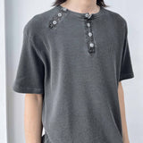 Structured Wide-Sleeve Black Top