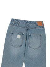 STAR APLIQUE DENIM PANTS LIGHT BLUE