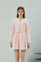 LANI TWEED CARDIGAN / PINK