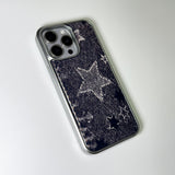 フェイドデニムスターダストスマホケース ブラウン (SV_Epoxy)