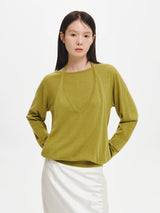 RELAXED HALTER LAYERED PULLOVER
