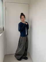 26SS★ [BAONHAUS]ペルキーレイヤードリブカーディガン