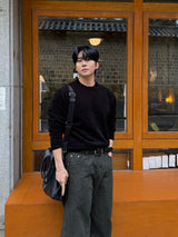 Log velvet round knitwear