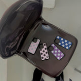 L ドット. (pinkgray) グラスバンパーiPhoneケース