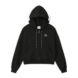 Wings Hooded Zip-up - BLACK
