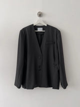 Dawson Slit Collarless Over Fit Jacket