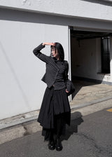 メッシュレイヤードロングスカート