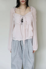Sage chiffon blouse