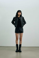 CLARI FAUX MICRO PANTS / BLACK