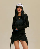ANIMAL STAR MESH CAP_BK