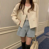 Little Paris Double-breasted Short Wool Coat