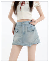 Inner Lined Cargo A Line Mini Skort