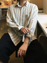 Shua Seersucker Stripe Shirt 2C