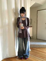Maxs Basic Wide Bootcut Denim Pants