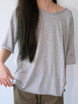 ボヘミアンデストロイドTシャツ (メランジグレー)