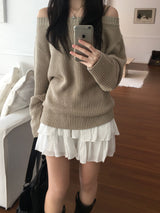 ネフオフショルダーニットウェア (3color)