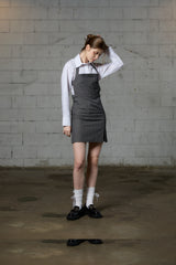 MEOW CROP MINI DRESS / GRAY 