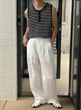 [S/S] Stripe henry neck sleeveless(3color)