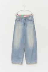 (W) Lace Sagging Denim