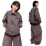 Oversized Pigment Work Jacket