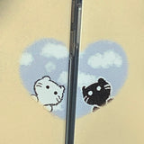 Black_Sand Heart Somecat Couple Phone Case