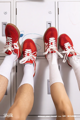 HBD/We Flower Joint Name Retro German Training Shoes - RED