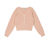 Y-Neck Hachi Sweater Cardigan Coral