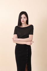 シースルーリボントップス Black