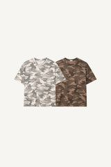 カモプリントオーバーサイズTシャツ