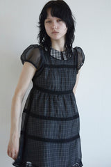 BABYDOLL DRESS IN BLACK CHECK