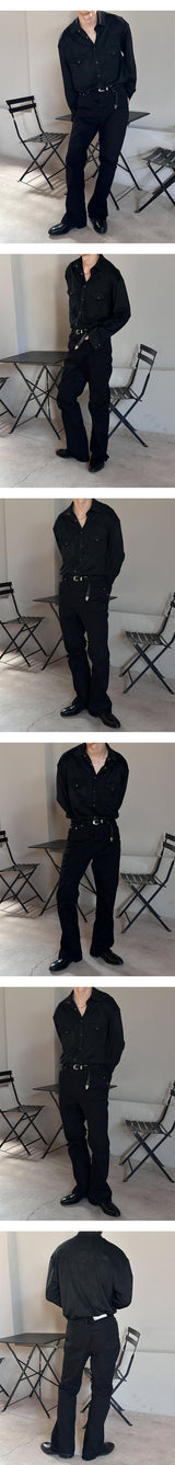 [S/F] Suede western pocket shirts(2color)