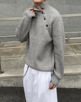 Nell Line Neck Button Knit