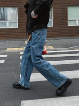 ASCLO Washed Wide Denim Pants (4color)