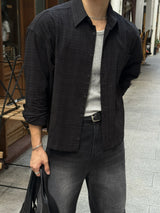 Mile cropped long-sleeve shirt