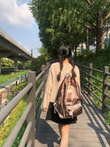ボンボヤージュバックパック_サテンブラウン