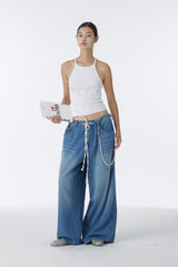 TENCEL WIDE DENIM PANTS (BLUE)