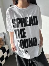 オーバーワールド ビッグレター グラフィック セミクロップ Tシャツ 4カラー